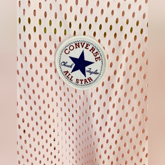 Converse Girl's Lightweight Pink Mesh Varsity Jacket, Size Large, 12-13 Years - Picture 7 of 8